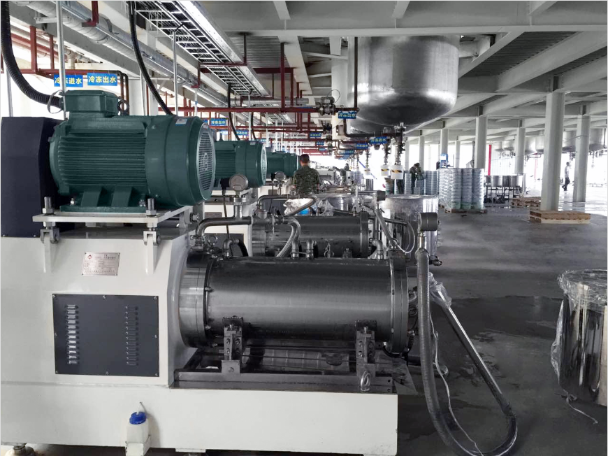 廣東珠海油墨客戶SW-A盤式砂磨機正式投入生產(圖2)